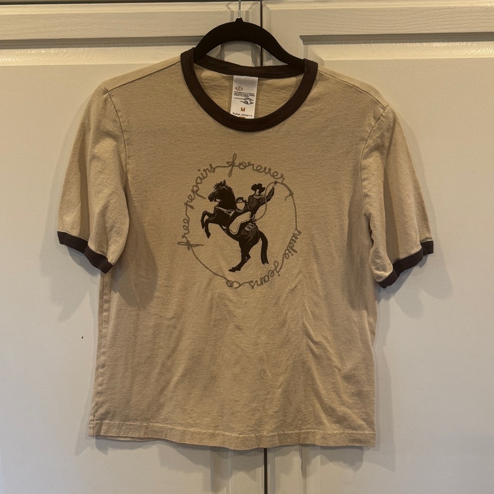 Cowboy Graphic Ringer T-Shirt